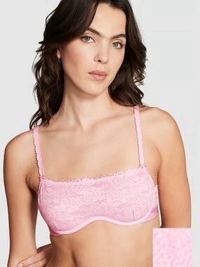 Victoria's Secret Pink  - Pink Lace Underwire Bralette - NWT - Size S